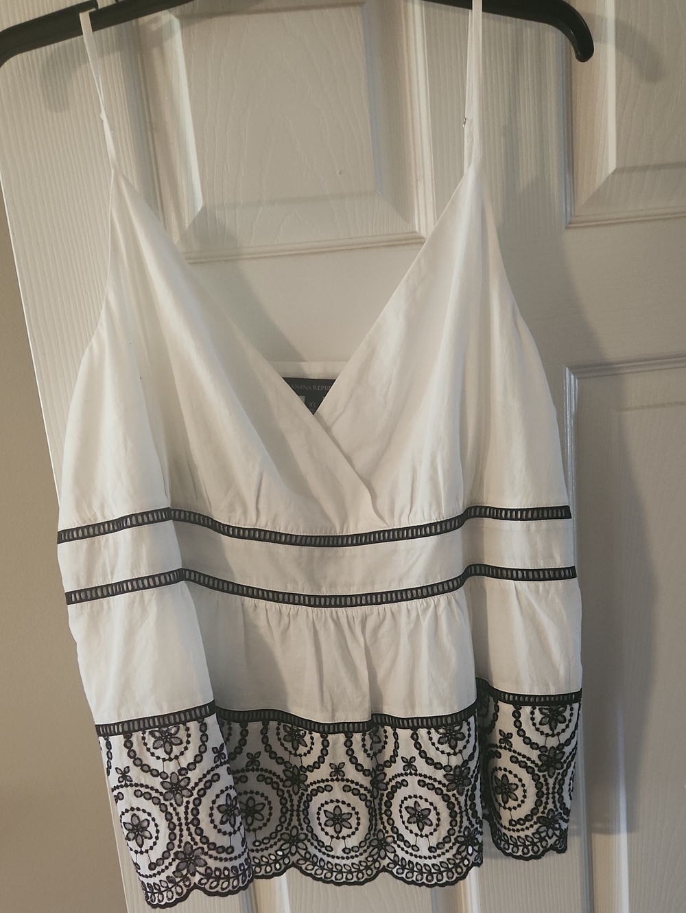 Banana Republic White Top with Black Label